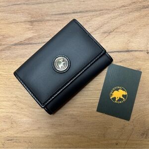 Hunting World Tri-fold Key Case Holder, Durable Small Black Nylon Wallet, EUC